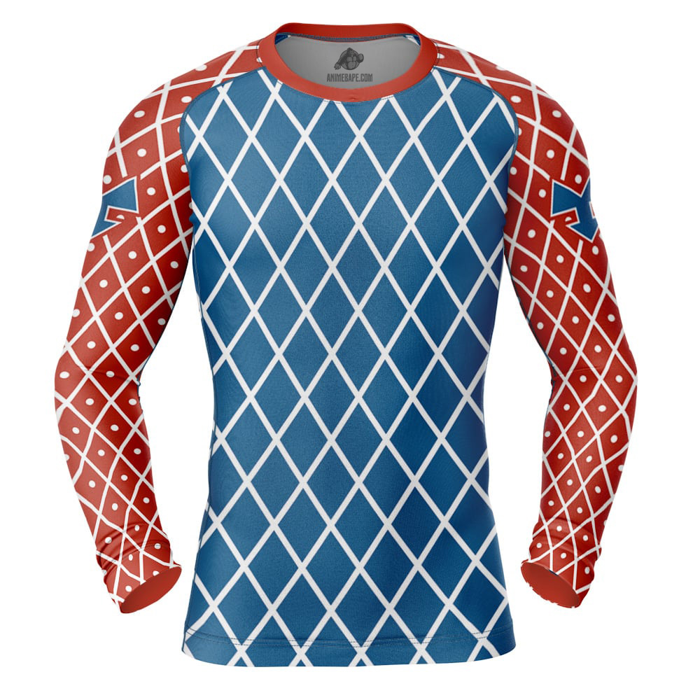Mista Guido Jojo's Bizarre Adventure Long Sleeve Rash Guard Compression Shirt