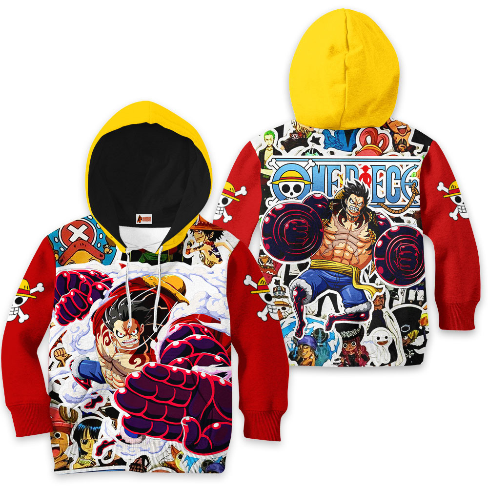 Kids Hoodie Monkey D Luffy Gear 4 One Piece