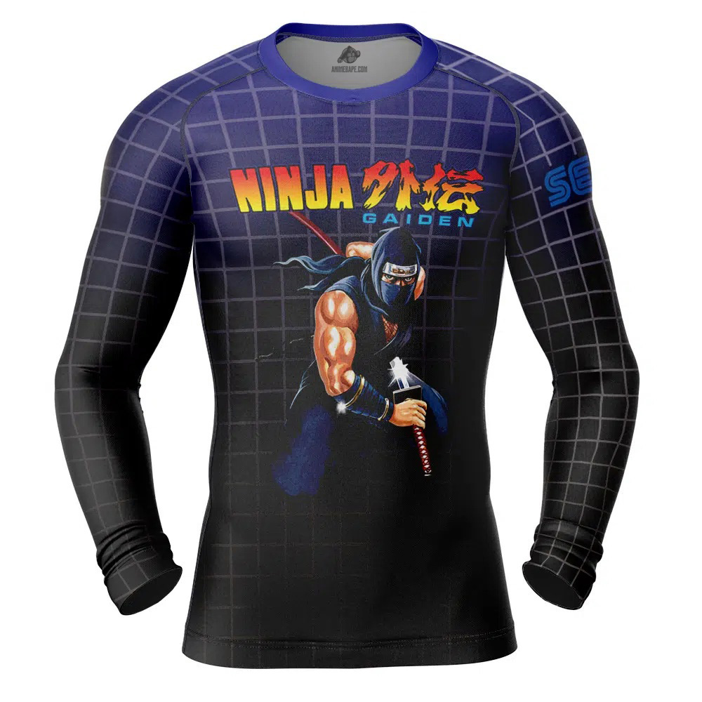 Ninja Gaiden Long Sleeve Rash Guard Compression Shirt