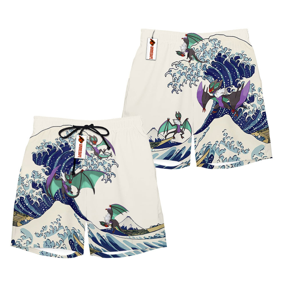 Noivern Kanagawa Great Wave Board Shorts Pants Pokemon
