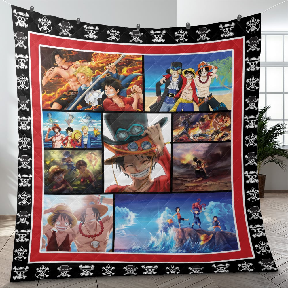 One Piece Brothers Quilt Blanket