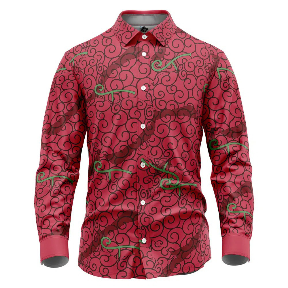 Ope Ope No Mi One Piece Long Sleeve Button Up Shirt