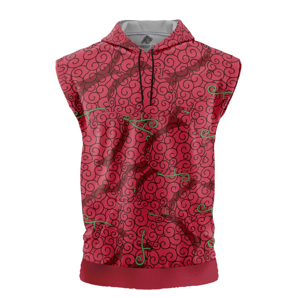 Ope Ope No Mi One Piece Cut Off Sleeveless Workout Hoodie