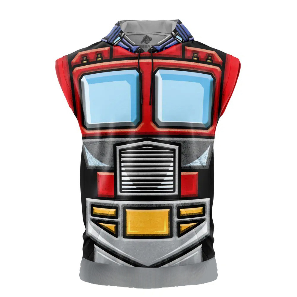 Optimus Prime G1 Transformers Cut Off Sleeveless Workout Hoodie