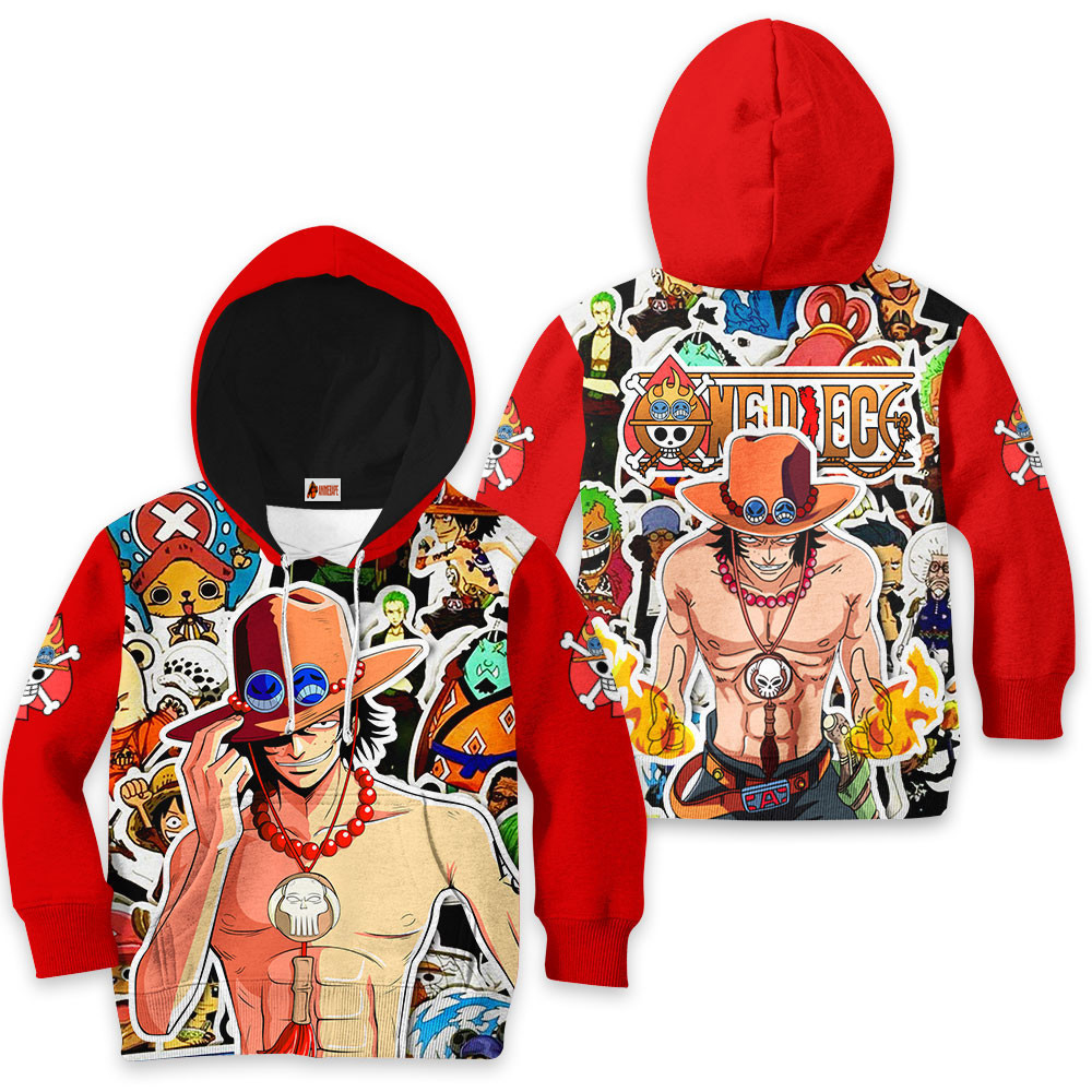 Kids Hoodie Portgas D Ace One Piece