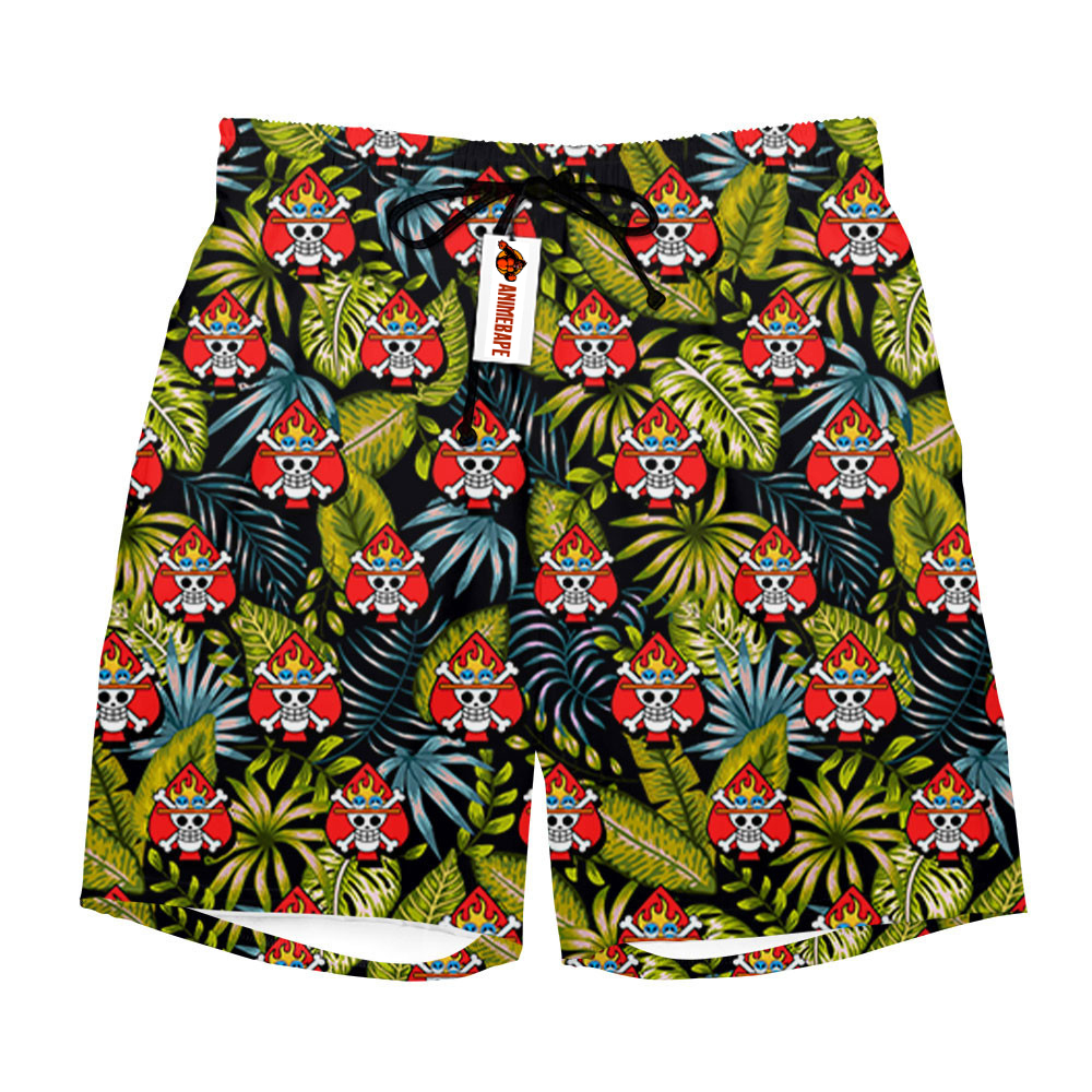 Portgas D Ace Symbol Board Shorts Custom One Piece