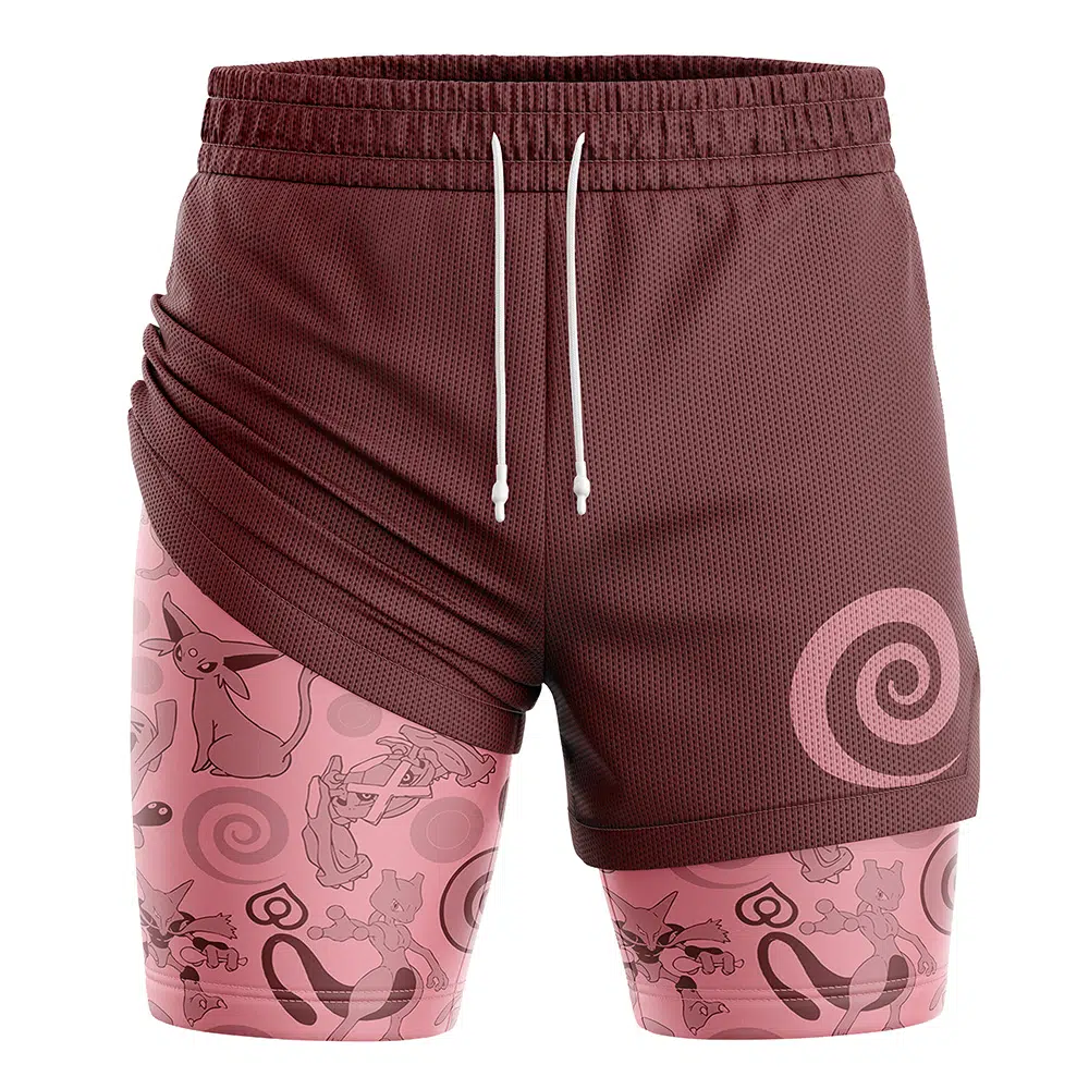 Psychic Pokemon Compression Workout Training Shorts (2-in-1)
