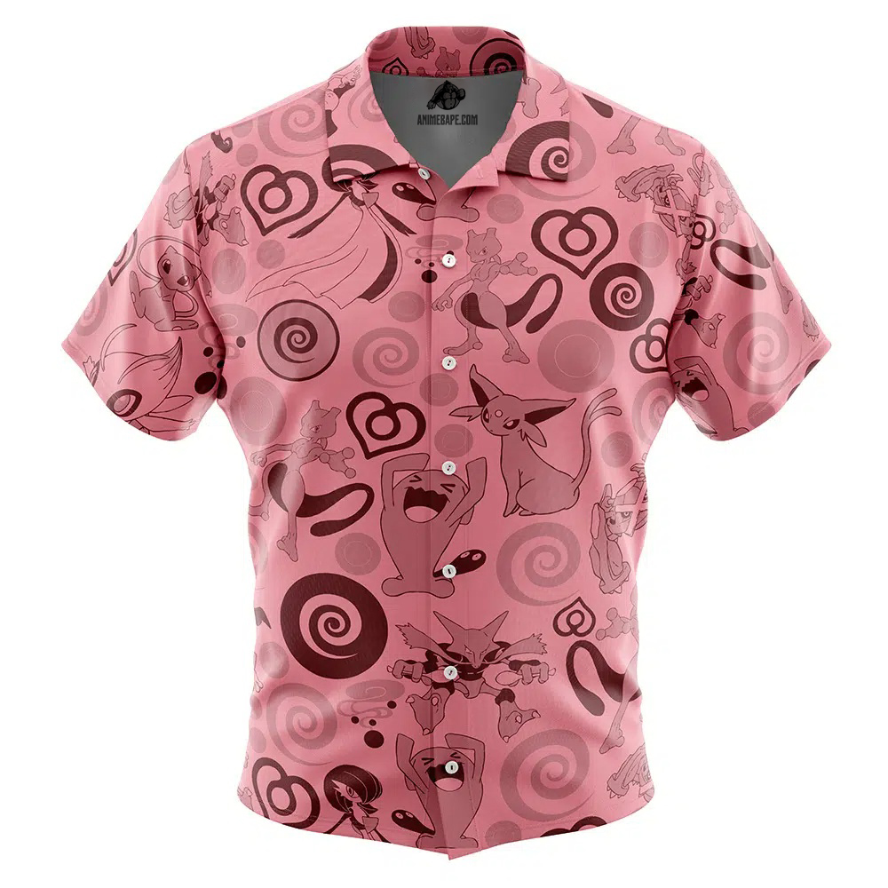 Psychic Pokemon Button Up Hawaiian Shirt