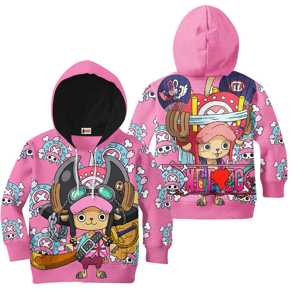 Kids Hoodie Red Tony Tony Chopper Movies Red One Piece