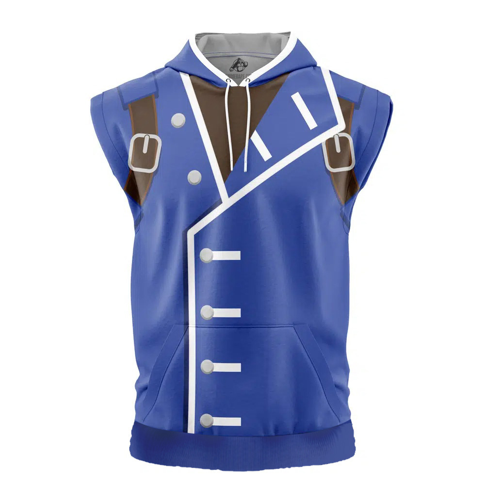 Richter Belmont Super Smash Bros Version Castlevania Cut Off Sleeveless Workout Hoodie