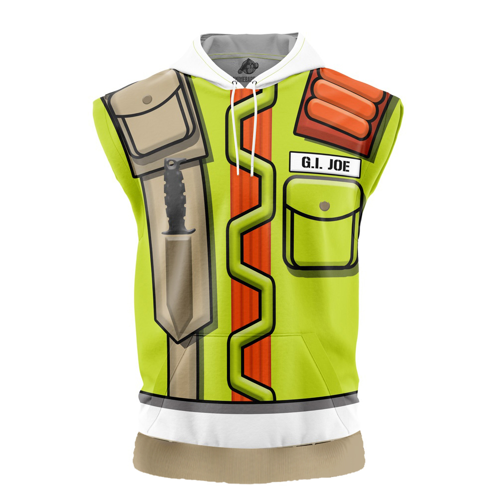 Roadblock 1986 GI Joe Cut Off Sleeveless Workout Hoodie