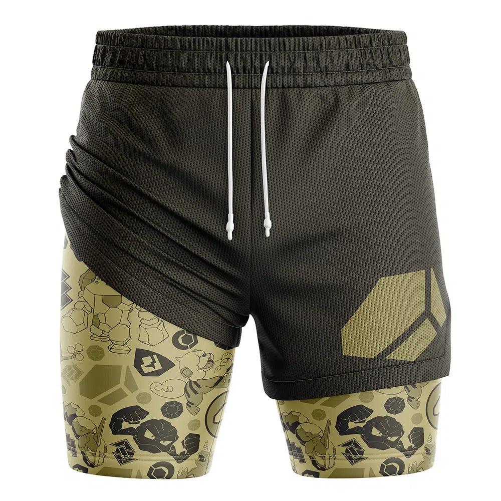 Rock Pokemon Compression Workout Training Shorts (2-in-1)
