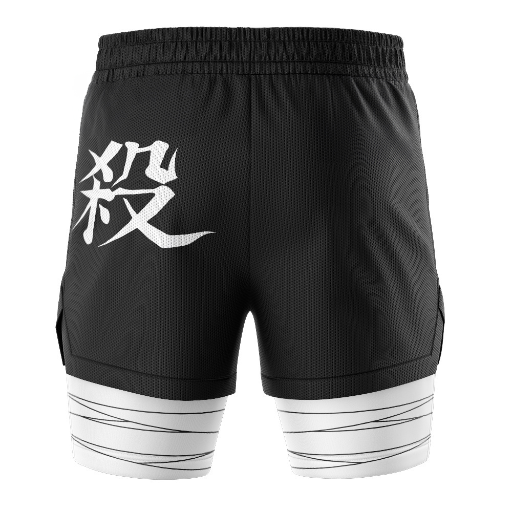 Sanemi Shinazugawa Demon Slayer Compression Workout Training Shorts (2 ...