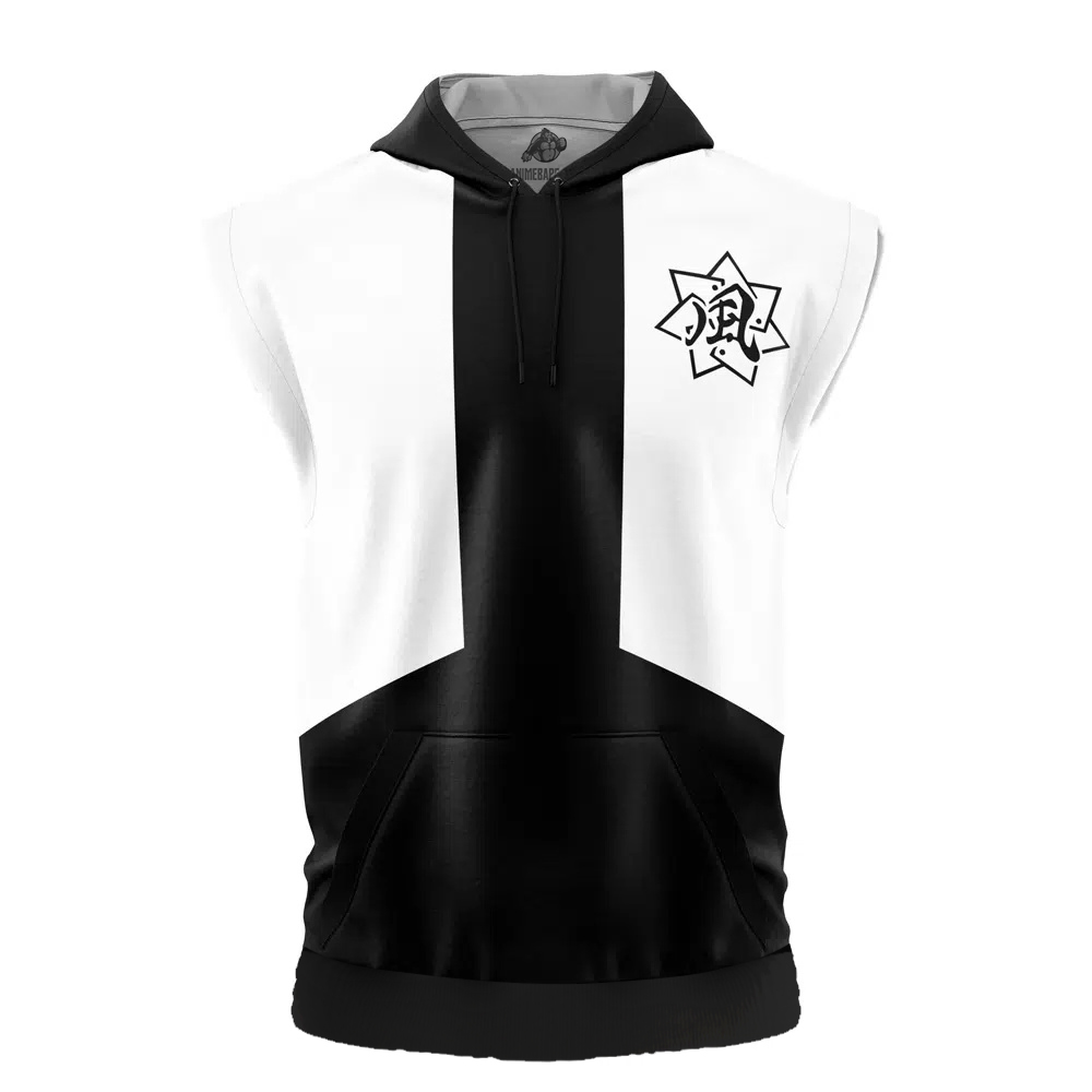 Sanemi Shinazugawa Demon Slayer Cut Off Sleeveless Workout Hoodie ...