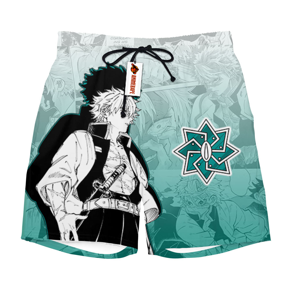 Sanemi Shinazugawa Board Shorts Pants Manga Style Demon Slayer