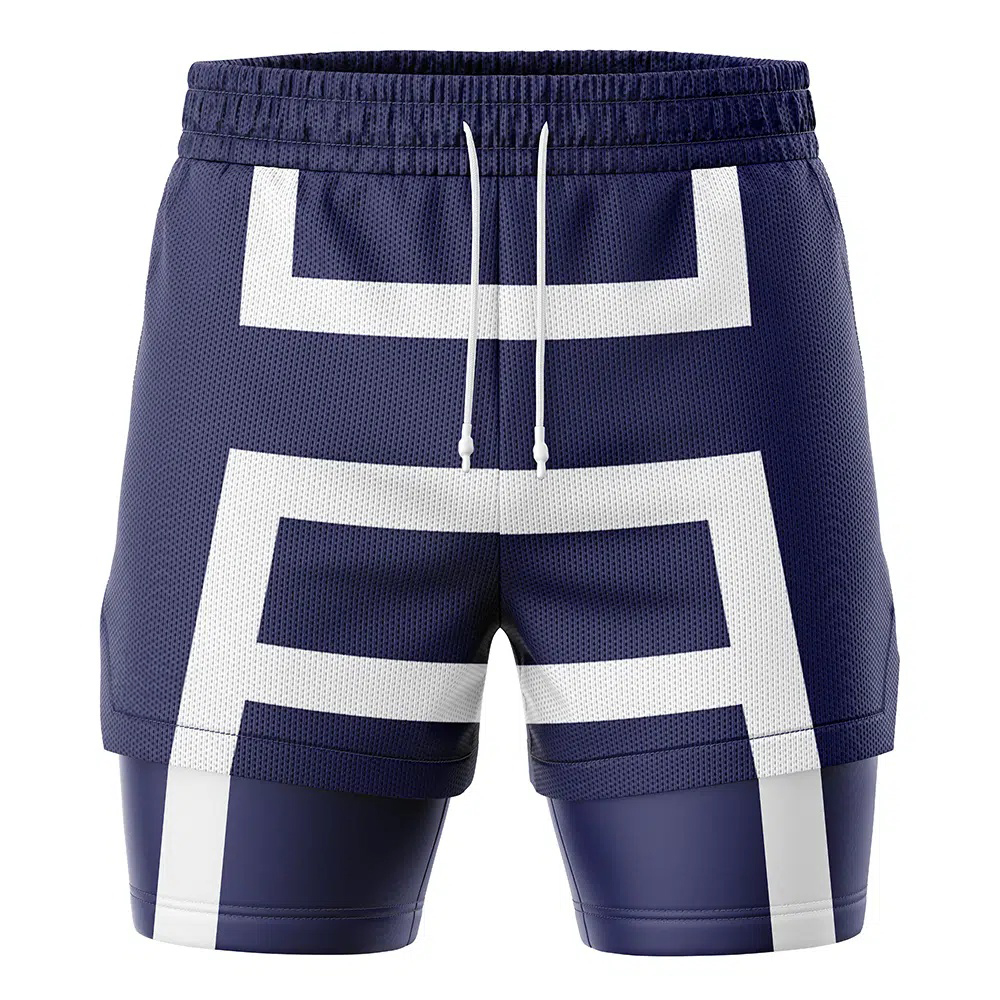 School Uniform My Hero Academia Compression Workout Training Shorts (2-in-1)