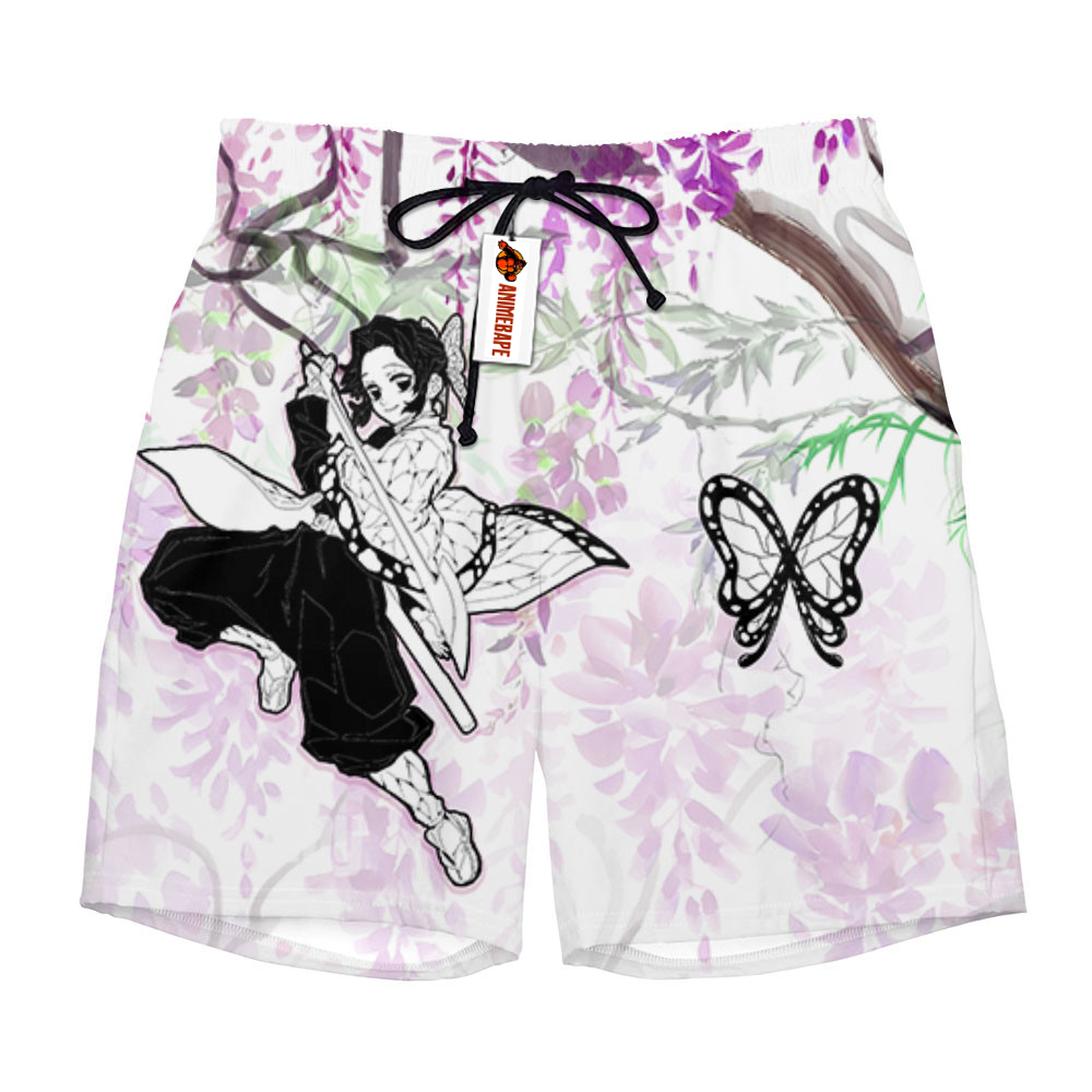 Shinobu Kocho Board Shorts Pants Wisteria Style Demon Slayer