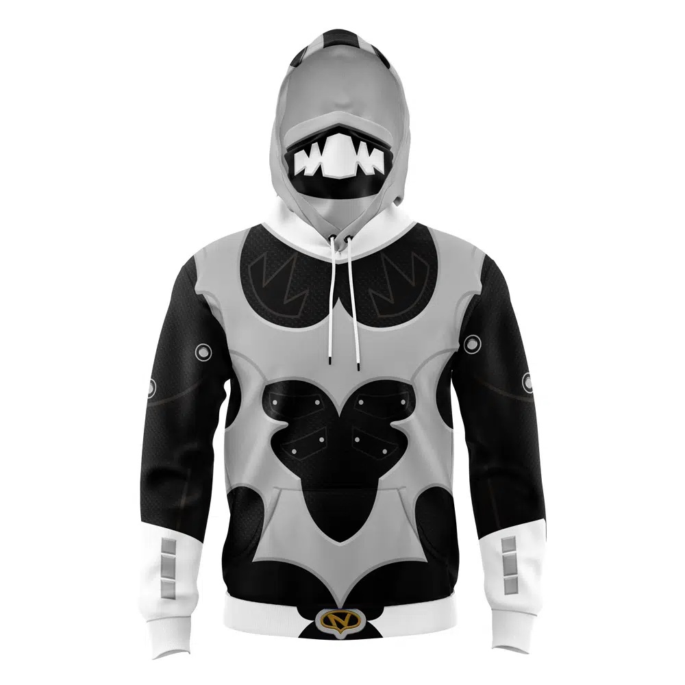 Silver Psycho Rangers Power Rangers Masked Hoodie