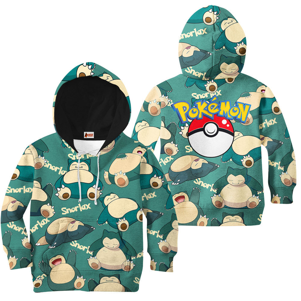 Kids Hoodie Snorlax Pattern Style Pokemon  13