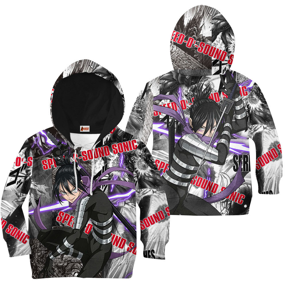 Kids Hoodie Speed O Sound Sonic Manga Mixed Anime One Punch Man