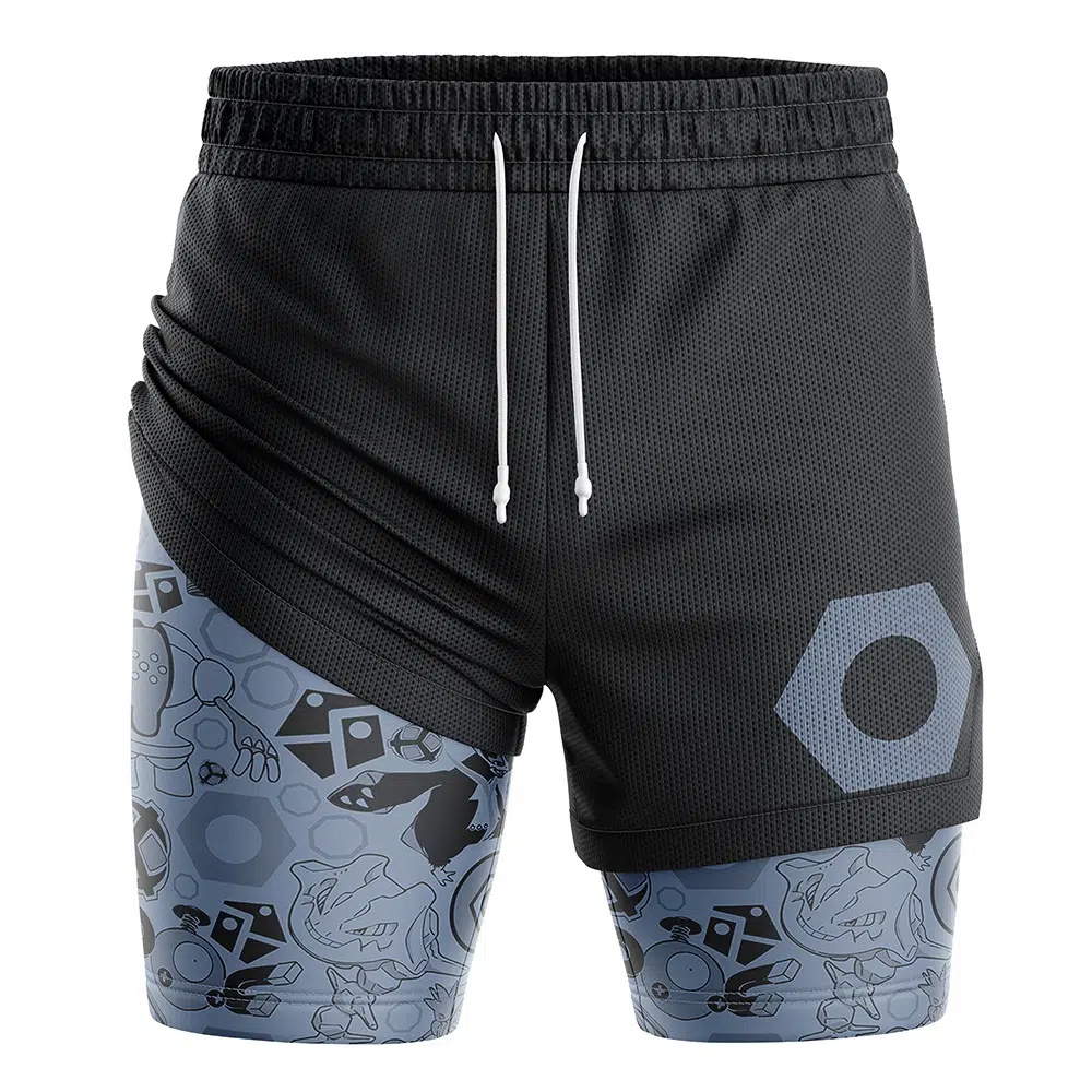 Steel Pokemon Compression Workout Training Shorts (2-in-1)