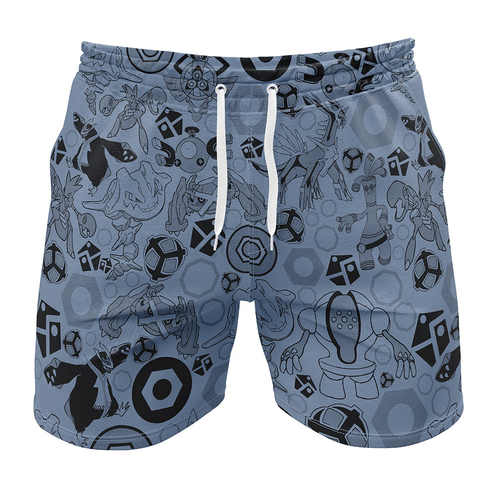 Steel Pokemon Gym Shorts
