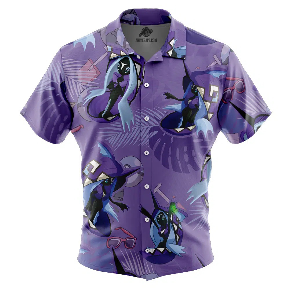 Tapu Fini Pokemon Button Up Hawaiian Shirt