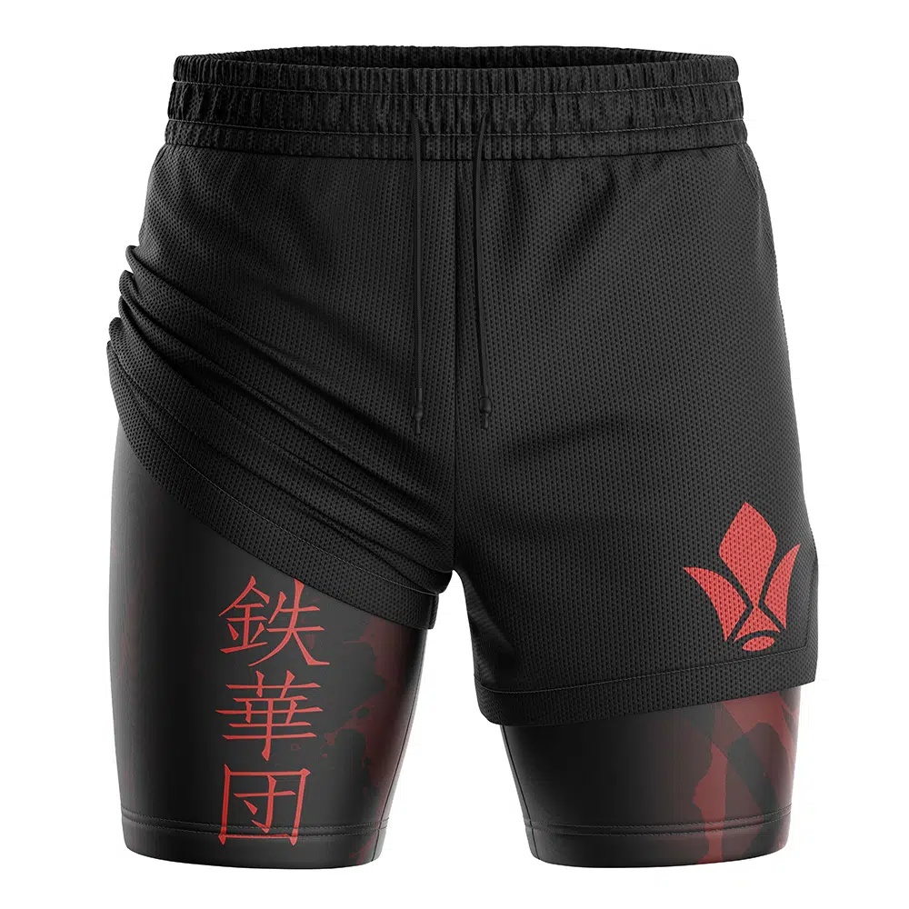 Tekkadan Iron Blooded Orphans Gundam Compression Workout Training Shorts (2-in-1)