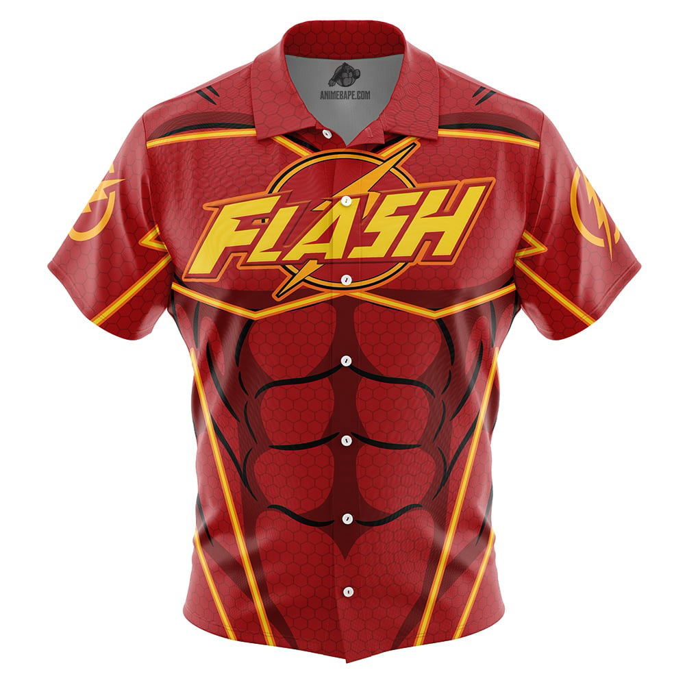 The Flash DC Comics Button Up Hawaiian Shirt