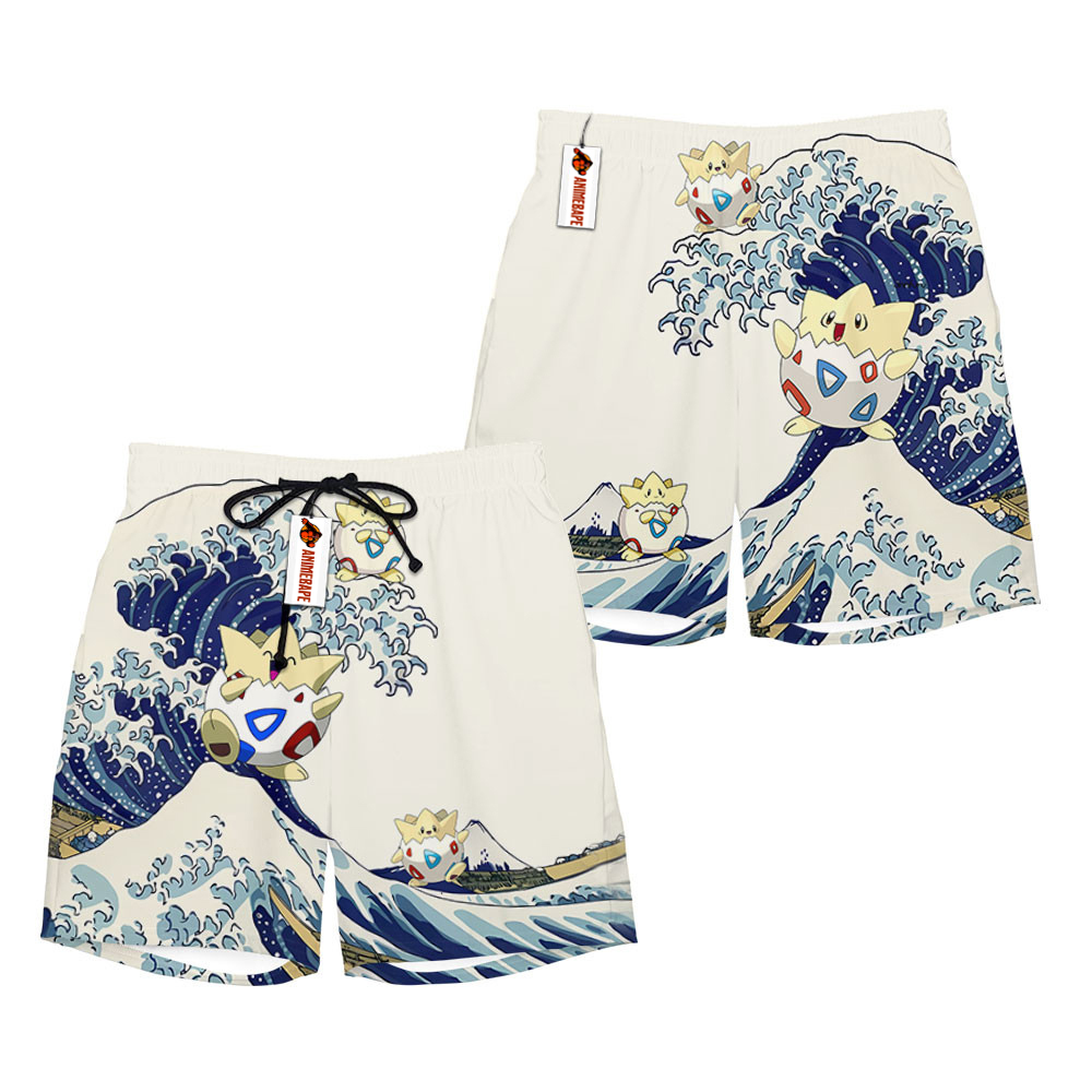 Togepi Kanagawa Great Wave Board Shorts Pants Pokemon