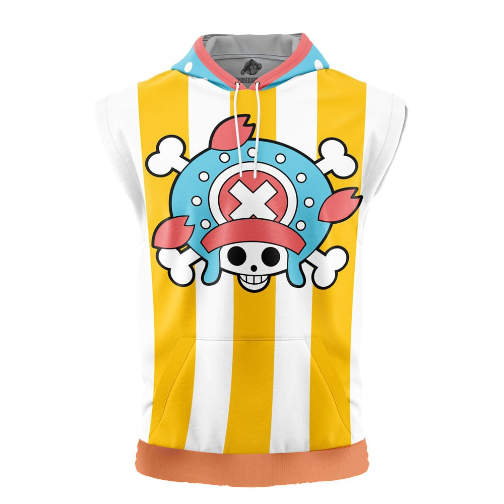 Tony Tony Chopper V2 One Piece Cut Off Sleeveless Workout Hoodie