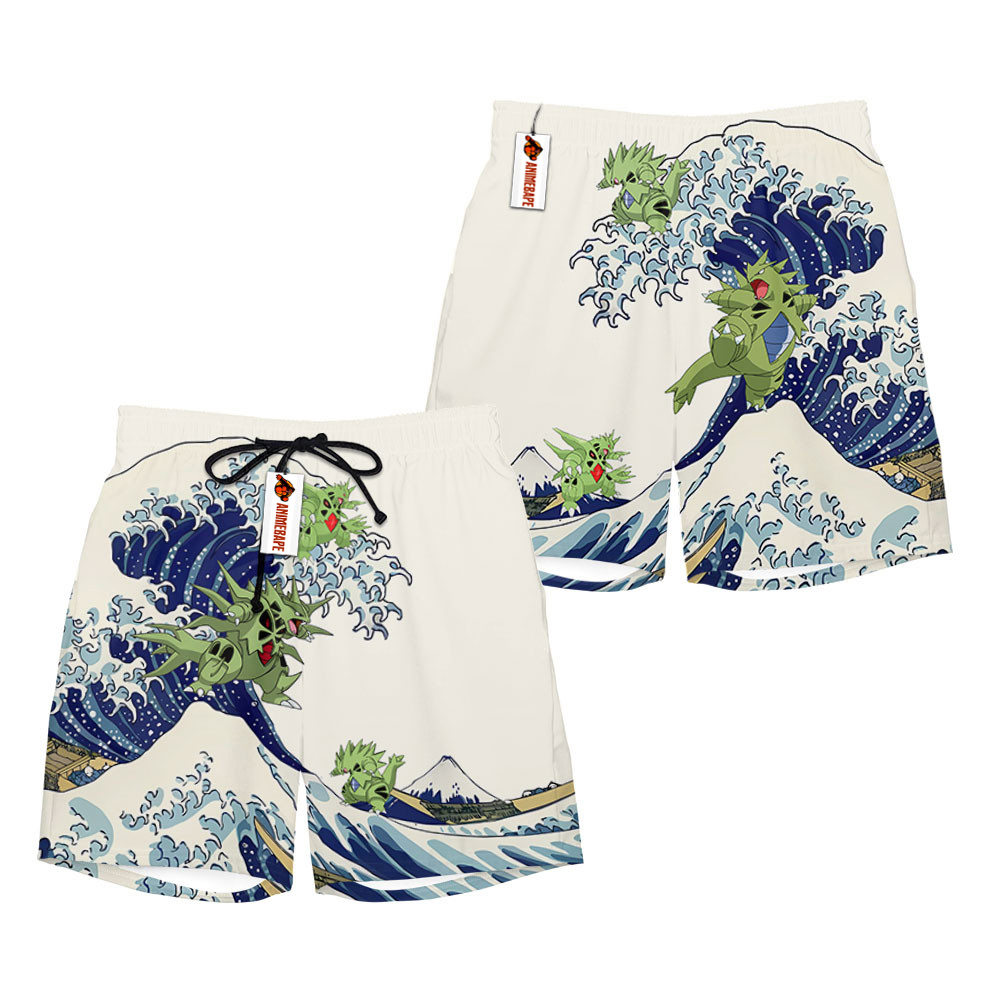 Tyranitar Kanagawa Great Wave Board Shorts Pants The anime title is Kantai Collection