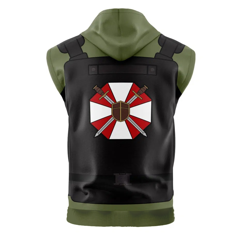 UBCS Resident Evil 3 Cut Off Sleeveless Workout Hoodie