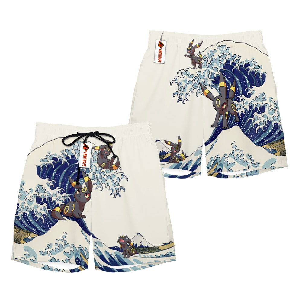 Umbreon Kanagawa Great Wave Board Shorts Pants Pokemon