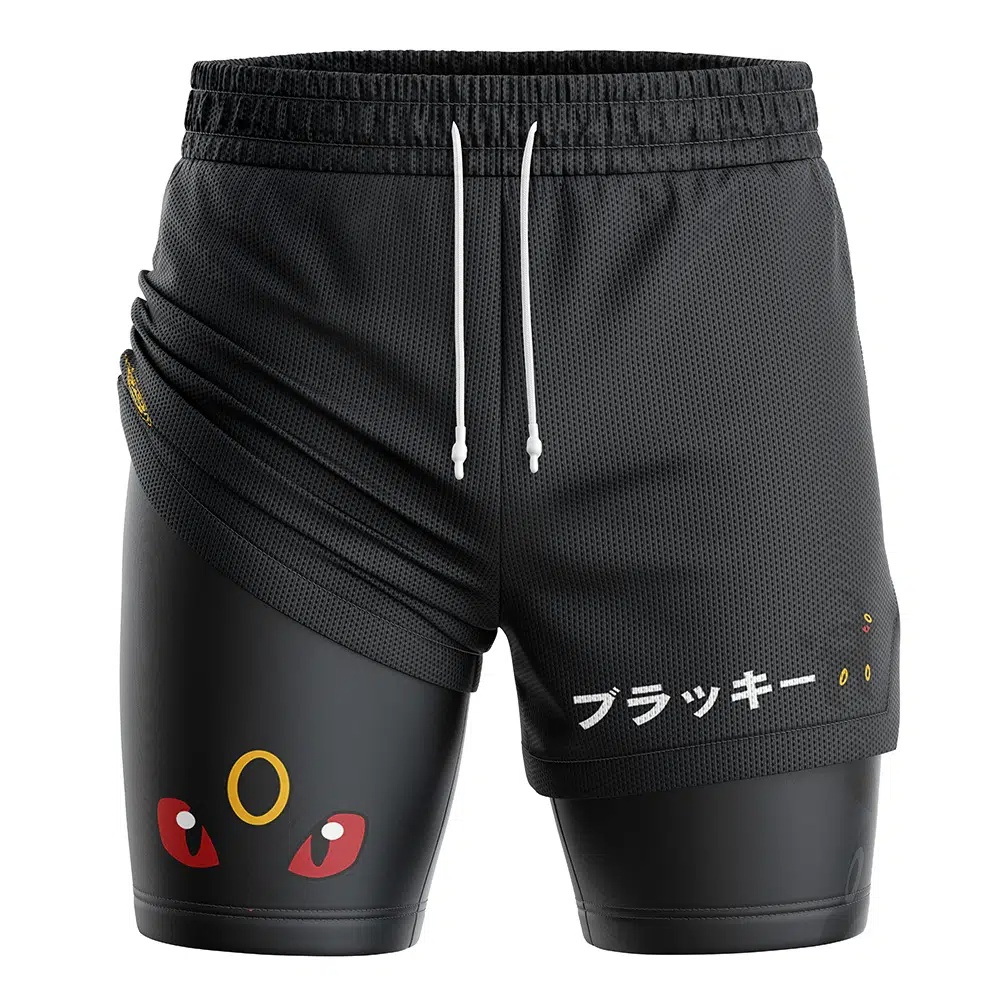 Umbreon Pokemon Compression Workout Training Shorts (2-in-1)