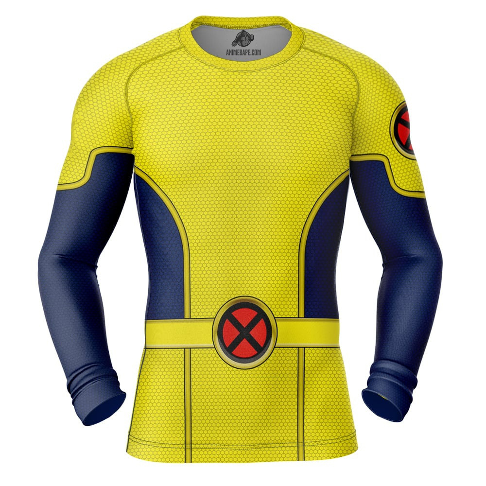 X-Men Generic Uniform Marvel Long Sleeve Rash Guard Compression Shirt