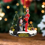 All I Want For Are Your Two Butt Cheeks Batman and Catwoman Custom Name Christmas Acrylic Ornament