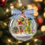 Christmas Love Under Arrest Grinch Couple Custom Name Christmas Acrylic Ornament