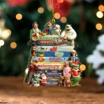 Classic Movies Stack Gift for Movie Lovers Custom Name Christmas Acrylic Ornament