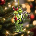 Be the Grinch's Love Story this! Grinch for Couples Custom Name Christmas Acrylic Ornament