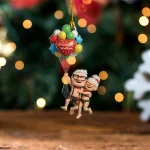 I Wanna Grow Old With You Old Couple From Up Custom Name Christmas Acrylic Ornament