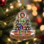 I'll Always Be Your Butt's Biggest Fan Naughty Grinch Basketball Couple Custom Name Christmas Acrylic Ornament
