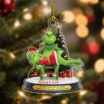Naughty Grinch A Playful Gift for Couples Custom Name Christmas Acrylic Ornament