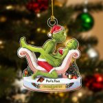 Naughty Grinch Gift for Couples Custom Name Christmas Acrylic Ornament