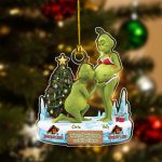 Next, We'll Be Three Grinch For Growing Families Custom Name Christmas Acrylic Ornament