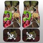 One Piece Car Mats Usopp And Other Characters Jolly Roger Symbol Car Floor Mats