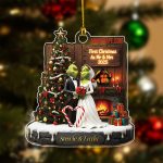 Our First Together! Grinch Gift for Newlyweds Custom Name Christmas Acrylic Ornament