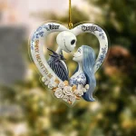 Simply Meant To Be The Nightmare Before Gift for Couples Custom Name Christmas Acrylic Ornament