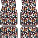 The Nightmare Before Christmas Car Mats Jack Skellington And Sally Doodle Pattern Car Floor Mats