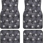 The Nightmare Before Christmas Car Mats Jack Skellington Faces Emotions Bat Pattern Car Floor Mats